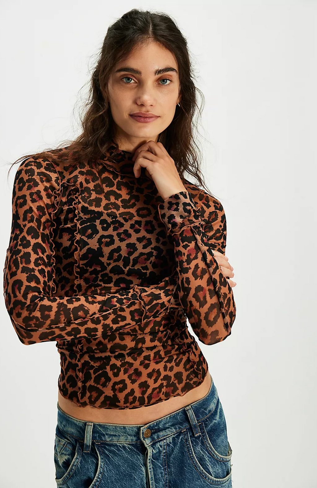 Free People - Charlie Printed Mesh Top