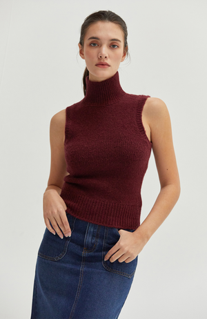 Crescent - Sleeveless Turtleneck Sweater