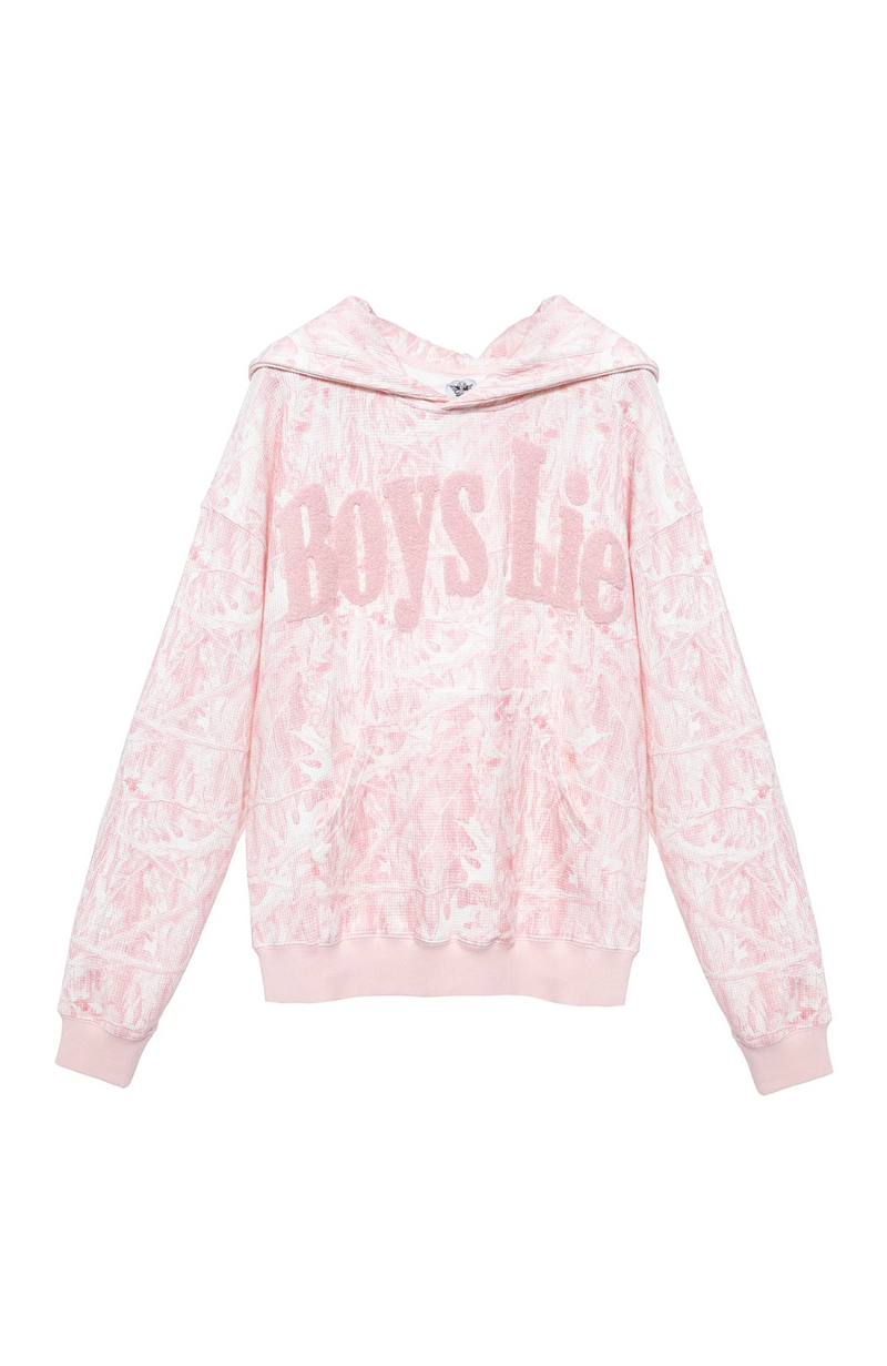 Boys Lie - Pink Manhunt Racer Hoodie