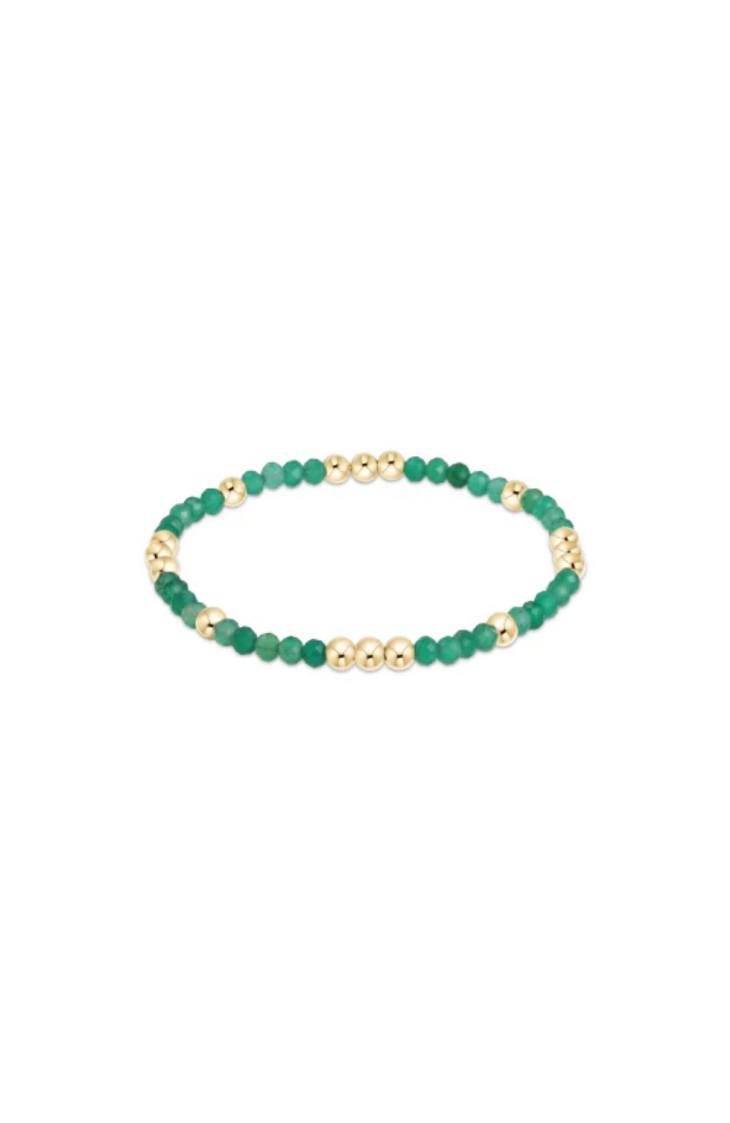 Enewton - Worthy Pattern 3mm Bead Bracelet - Green Onyx