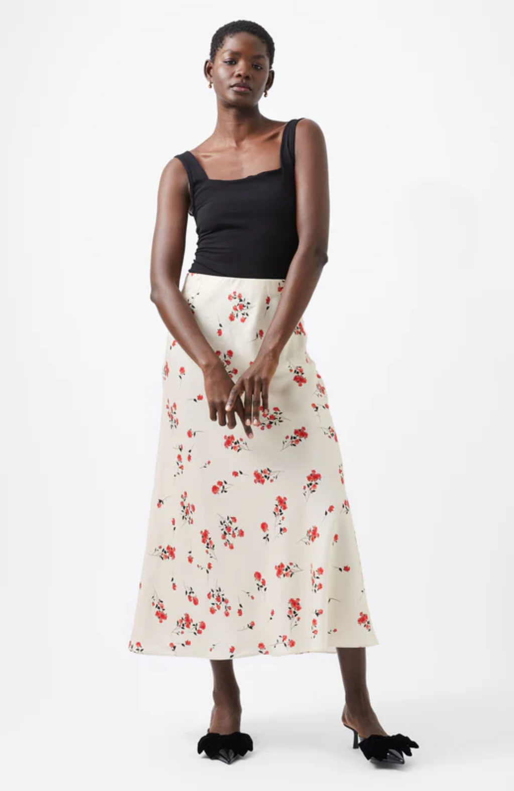 French Connection - Floramour Ennis Satin Maxi Skirt