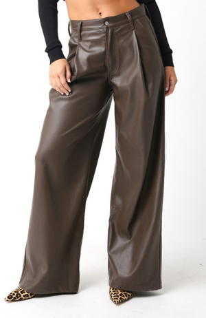 Me Espresso Faux Leather Pant