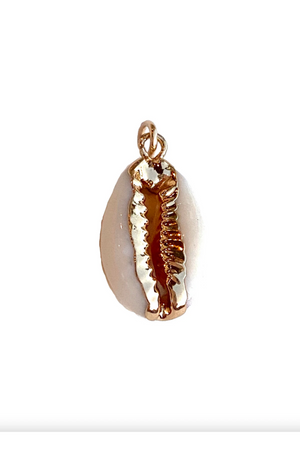 Farrah B. - White Enamel Shell Charm