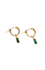 Able - Emerald Huggie Hoops