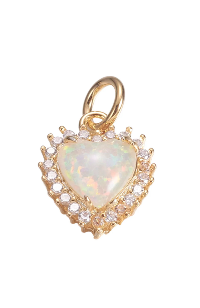 Farrah B. - Opal Heart Charm