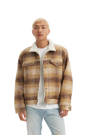 Levi's Premium - Plaid Type III Sherpa Trucker Jacket