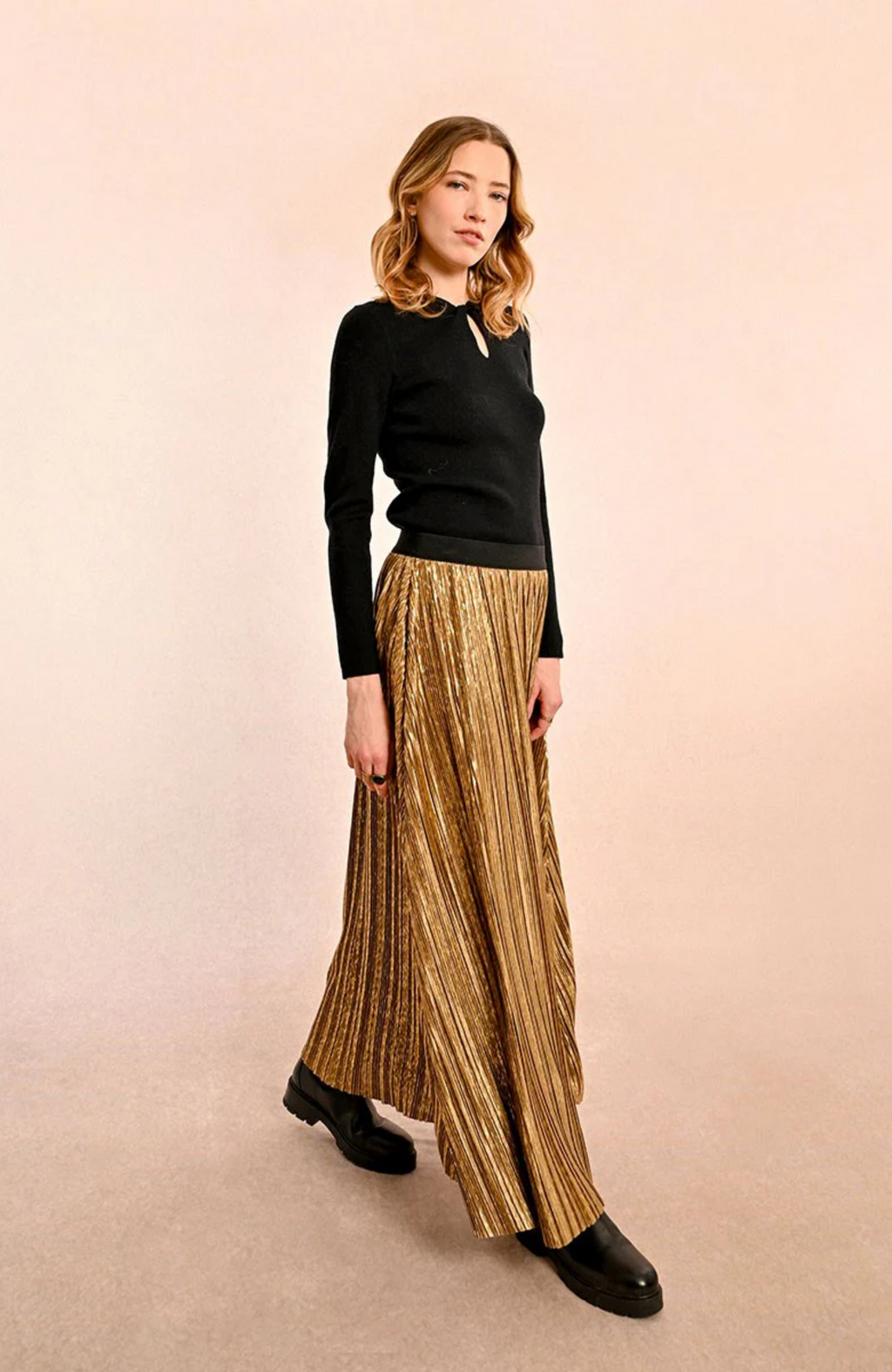 Molly Bracken - Metallic Midi Skirt