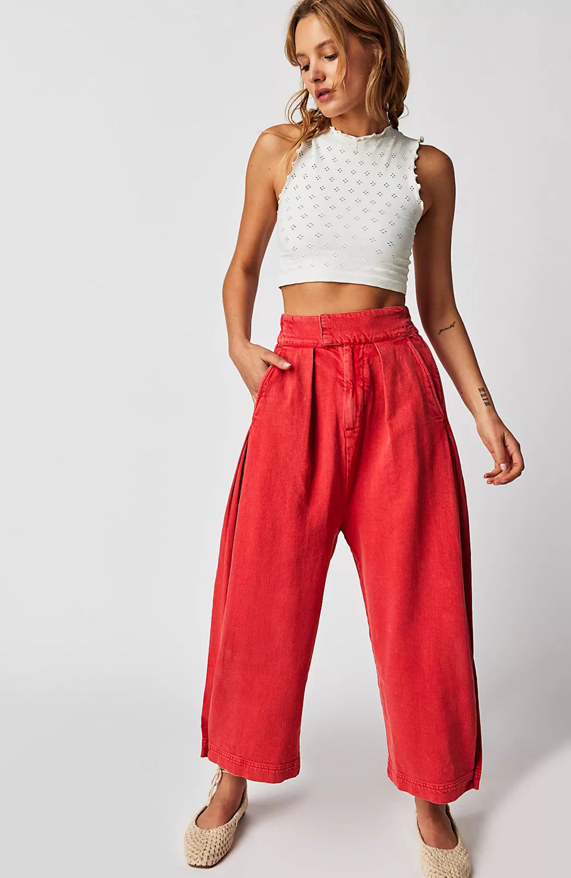 Blissed Out Wide Leg Pant by Free People  Boxie Tees
