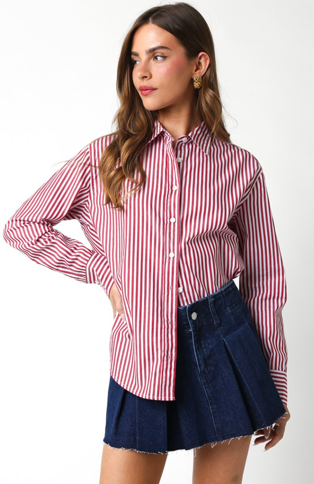 Pinstripe Button Down