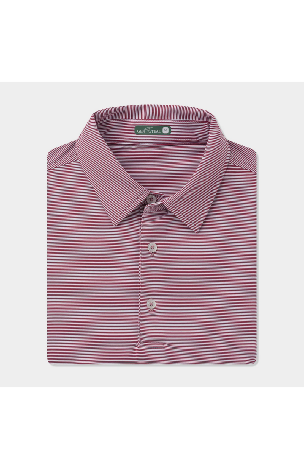 GenTeal - Club Pinstripe Performance Polo