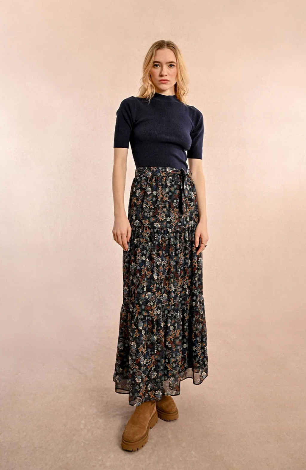 Molly Bracken - Floral Print Midi Skirt