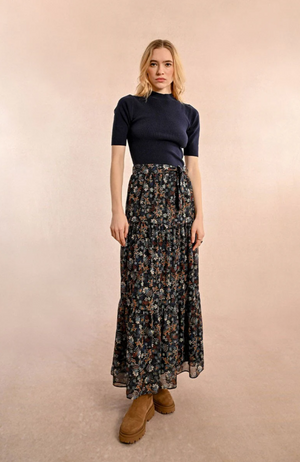 Molly Bracken - Floral Print Midi Skirt