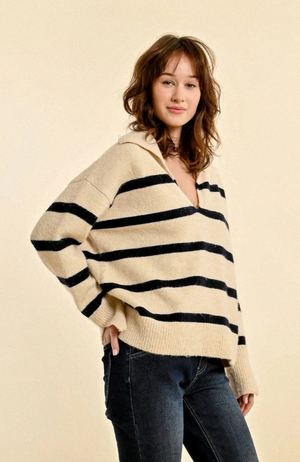 Molly Bracken - Striped Knitted Sweater