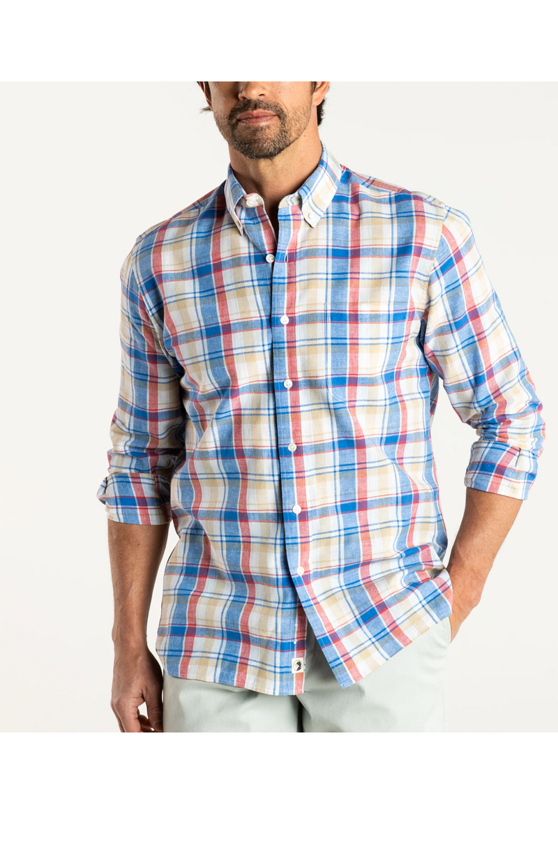 Duck Head - Linen Cotton Oxford Sport Shirt Conolly Plaid