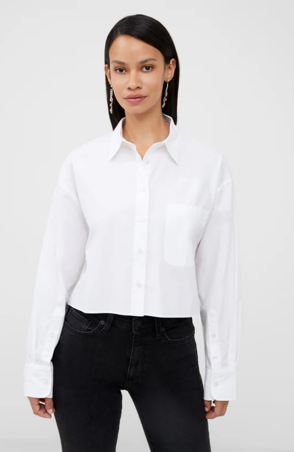 French Connection - Alissa Cotton Cropped Shirt