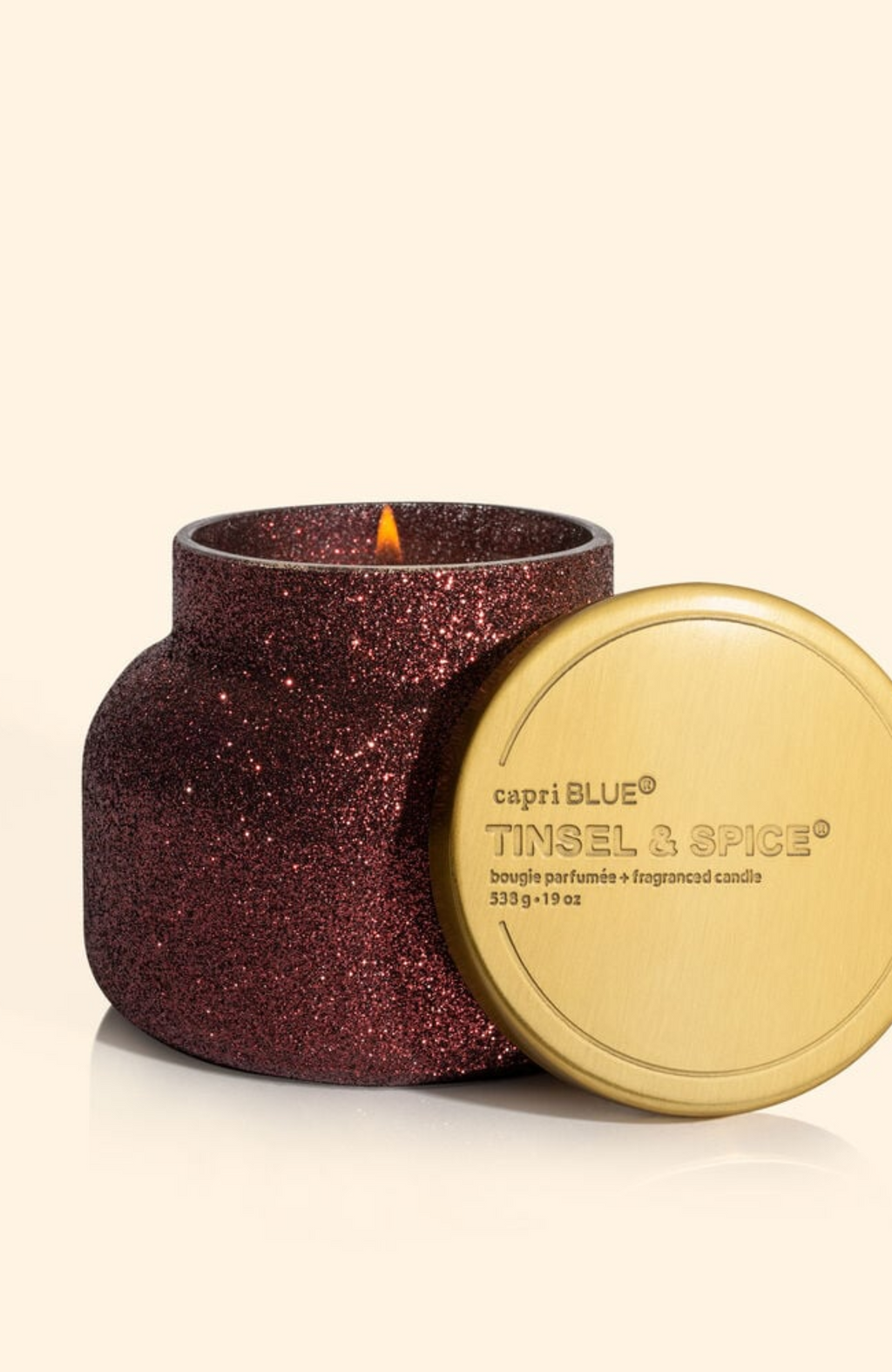 Capri Blue - Tinsel & Spice Glam Signature Jar, 19 oz