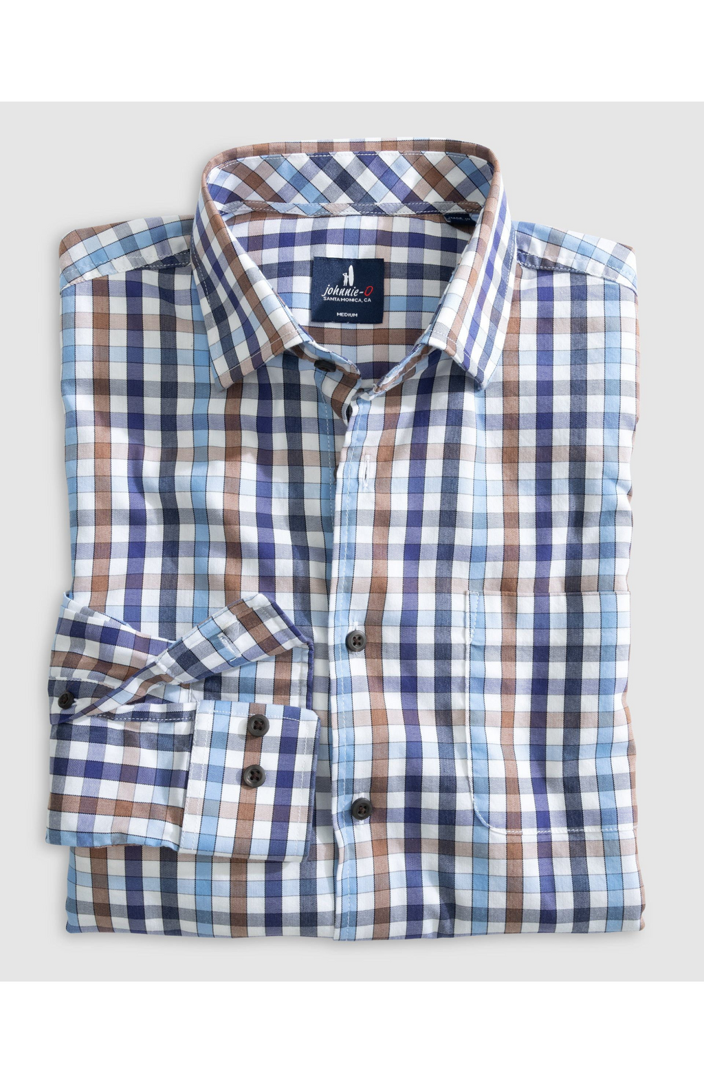 Johnnie-O - Tucked Cotton Blend Button Up Shirt - Dartmouth