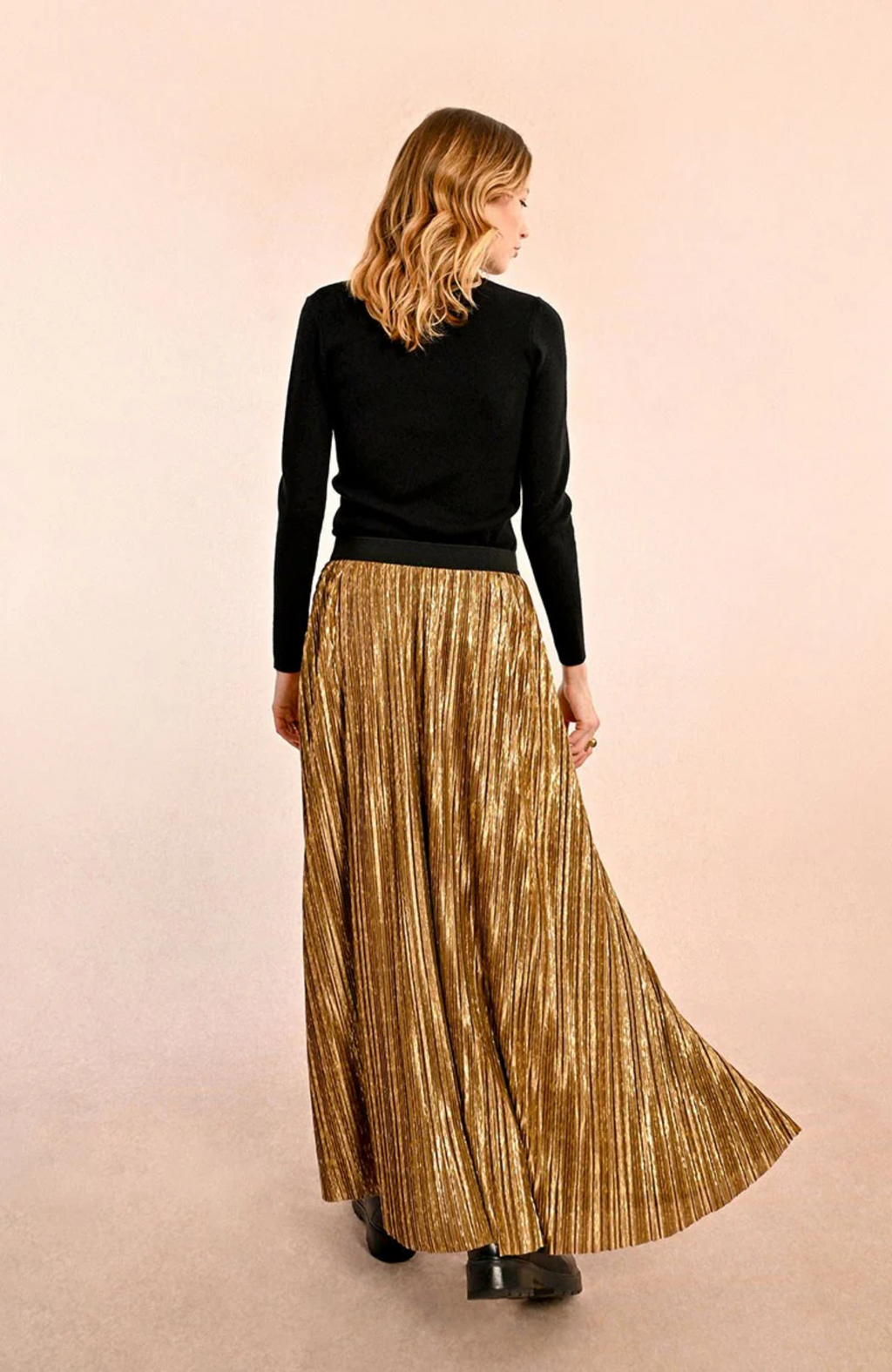 Molly Bracken - Metallic Midi Skirt