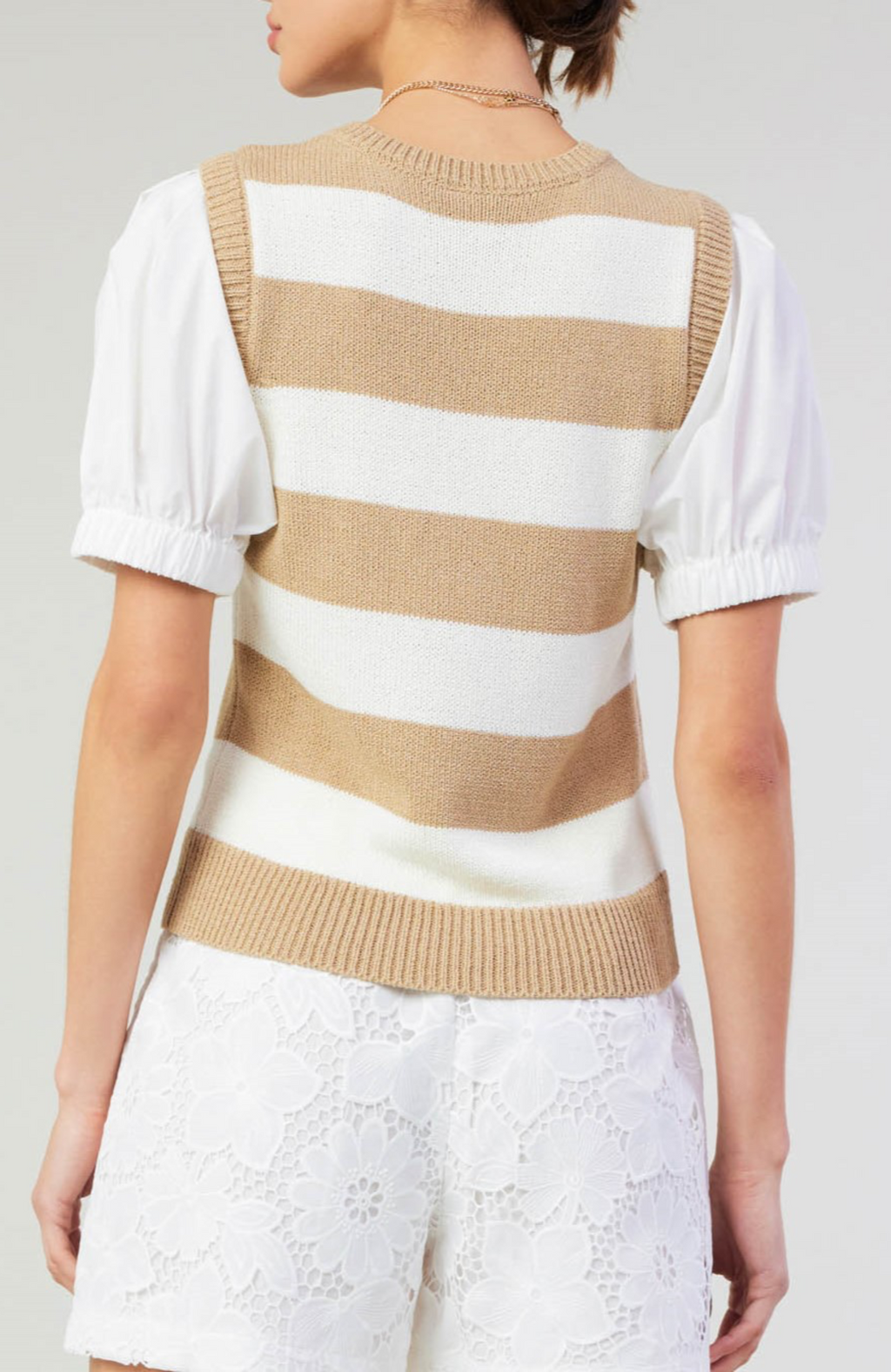 Current Air - Woven Combo Sweater Vest
