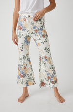 Free People - Youthquake Printed Crop Flare Jeans