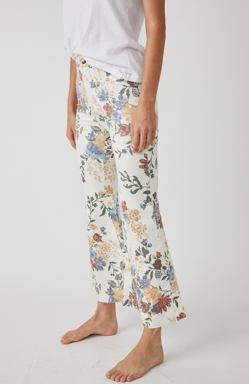 Free People - Youthquake Printed Crop Flare Jeans