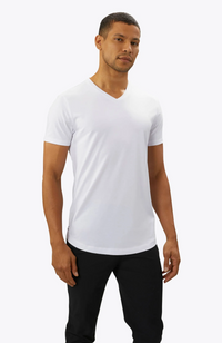 CUTS - Ao V-Neck Curve Hem Tee